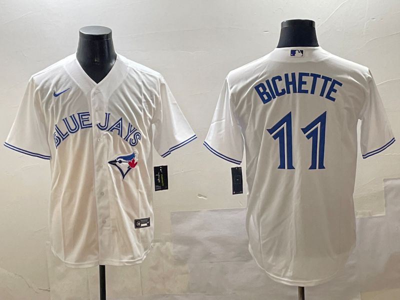 Men Toronto Blue Jays #11 Bichette White Game 2025 Nike MLB Jersey style 1